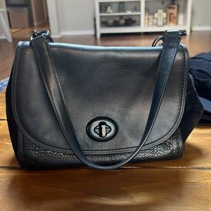 All black Coach bag